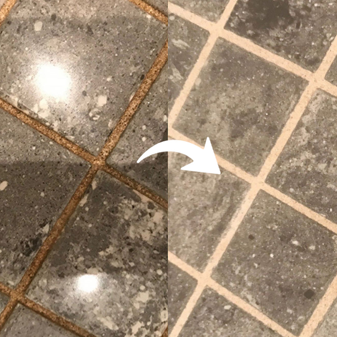 Rengör dina fogar med badrumssåpa – tar bort kalk, smuts och tvålrester på ett skonsamt sätt.