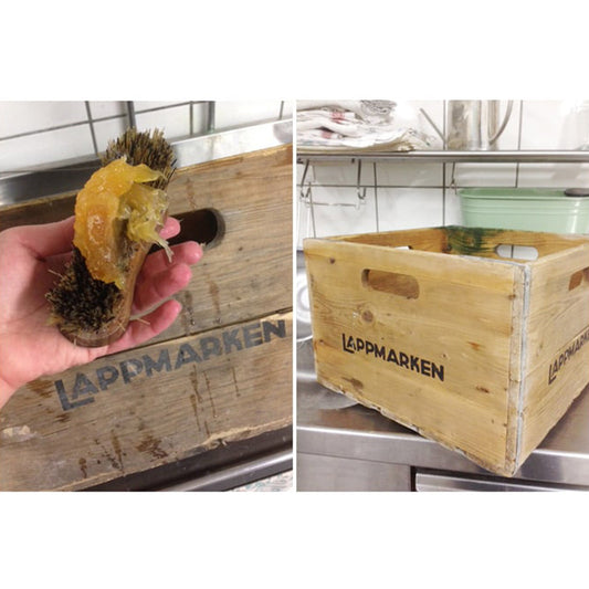 Att behandla trä med såpa