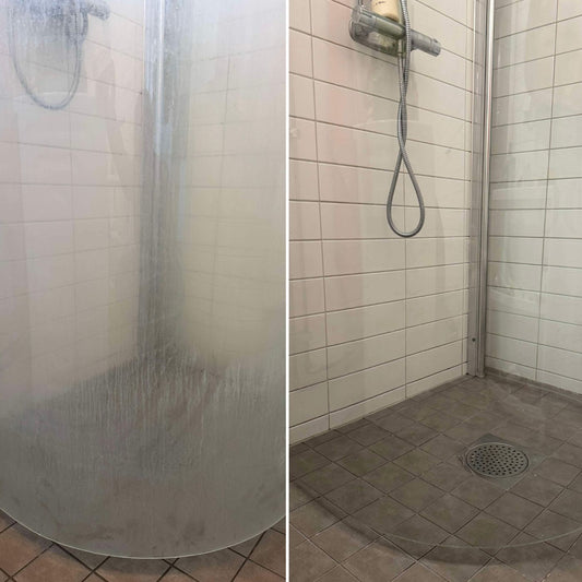 Så rengör du duschväggar från kalk med rätt produkt