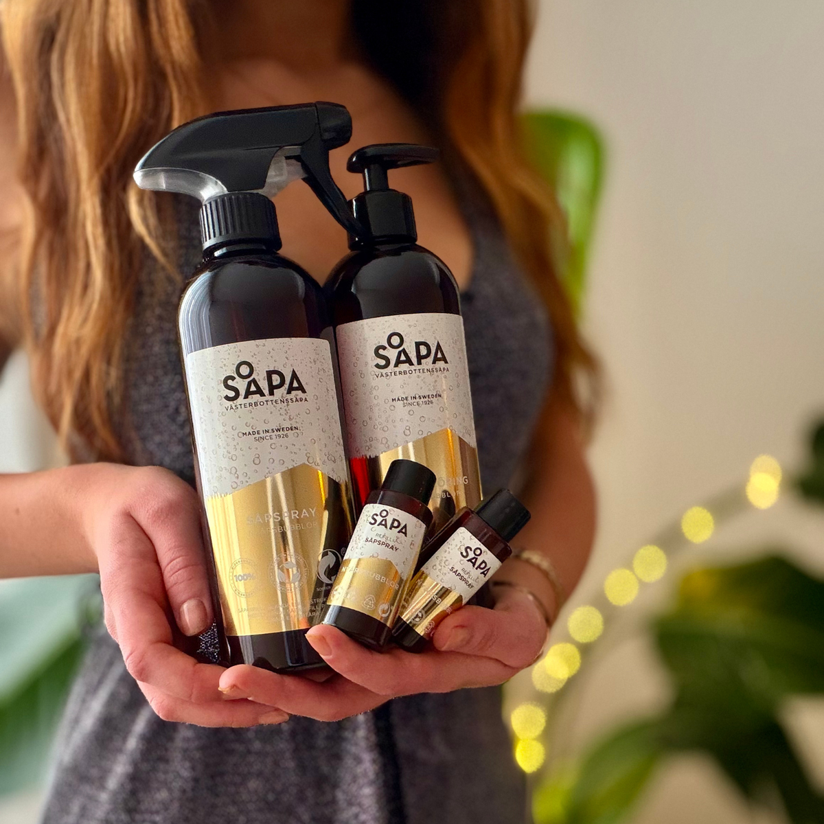 Nyårspaket med såpspray och såpa på pump, med doft av Nyårsbubblor – Limited Edition