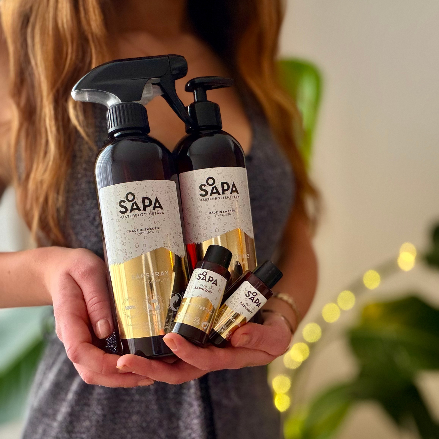 Nyårspaket med såpspray och såpa på pump, med doft av Nyårsbubblor – Limited Edition