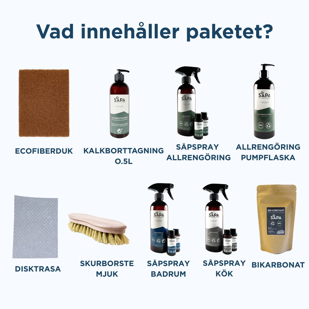 Stora Detox Städpaketet - Allt för daglig städning och grovrengöring