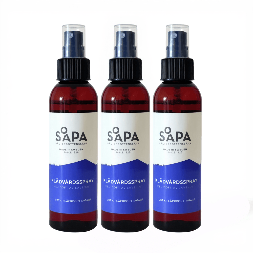 3-pack – Klädvårdsspray – Lukt och fläckborttagare, 150 ml – Doft av lavendel