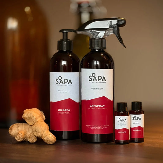 Såpspray Allrengöring x2, julsåpa doft av ingefära