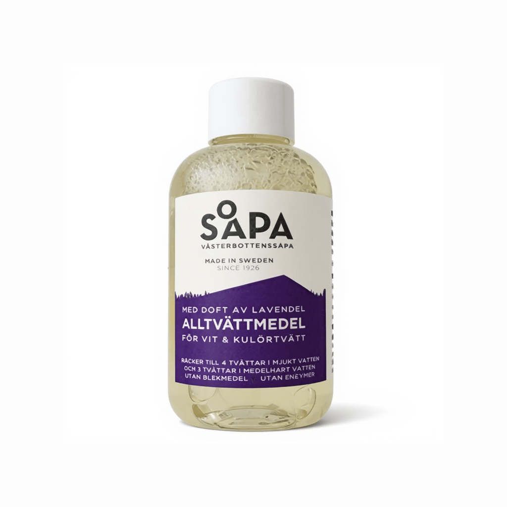 Alltvättmedel för vit och kulörtvätt - Doft av Lavendel (Räcker till 3-4 tvättar, 150ml)