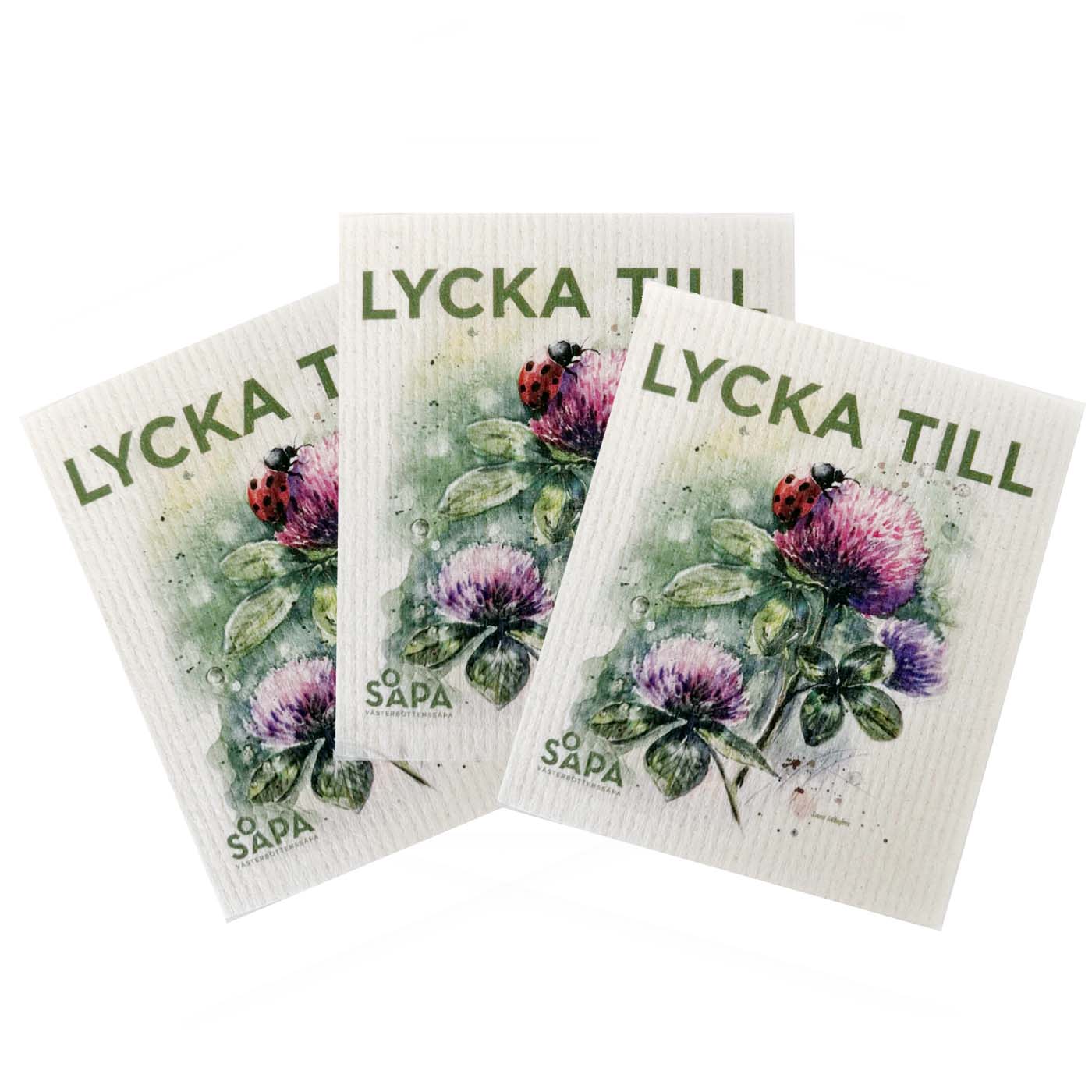 3-pack Lycka Till-trasa, designad av Sara Idenfors
