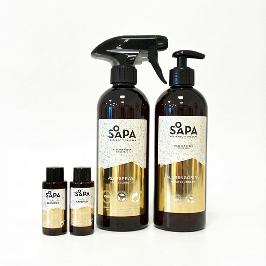 Nyårspaket med såpspray och såpa på pump, med doft av Nyårsbubblor – Limited Edition