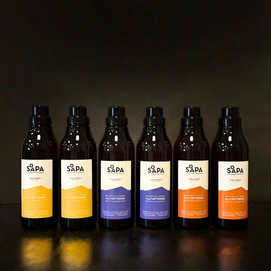 6-pack – Alltvättmedel – Tvättmedel för vit och kulörtvätt, 750 ml per flaska – Tre dofter att upptäcka