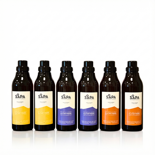 6-pack – Alltvättmedel – Tvättmedel för vit och kulörtvätt, 750 ml per flaska – Tre dofter att upptäcka