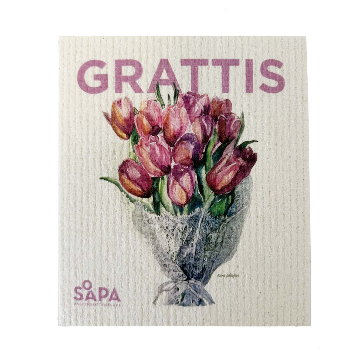 Grattis-trasa, designad av Sara Idenfors