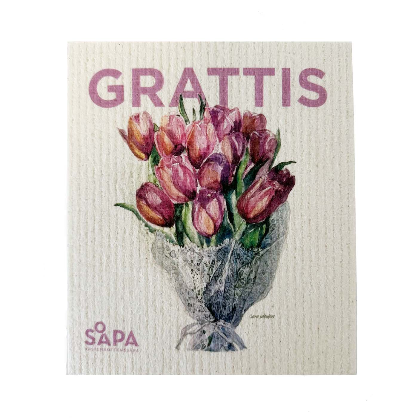 Grattis-trasa, designad av Sara Idenfors