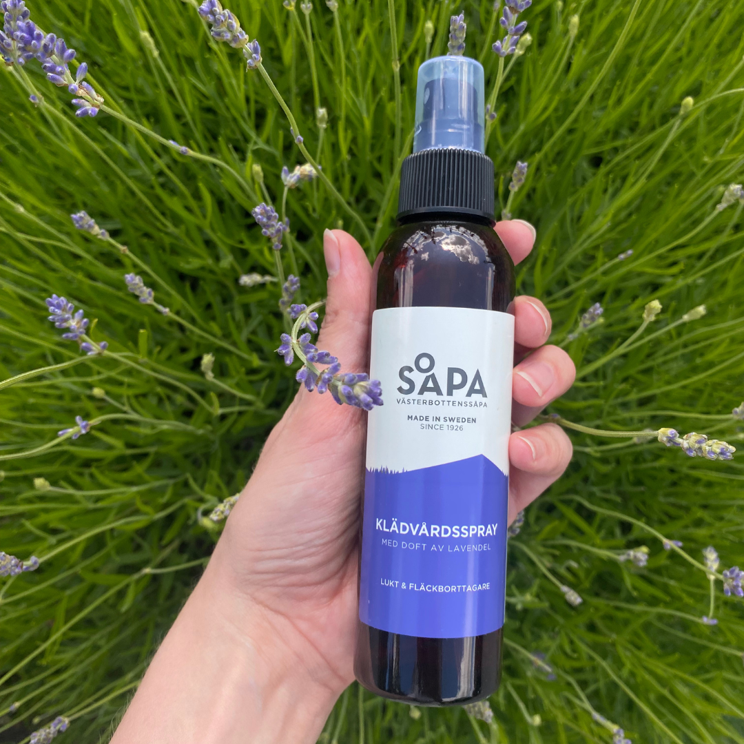 Klädvårdsspray – Lukt och fläckborttagare, 150 ml – Doft av lavendel