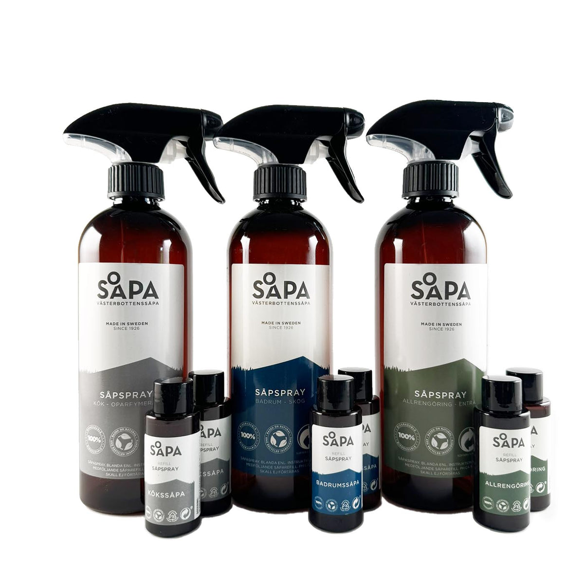 Clean Sapa Såpa Startpaket: Naturlig Städning för Hela Hemmet – Vasterbottenssapa