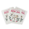 3-pack jultrasor med handritad design av Sara Idenfors.